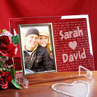 I Love You Beveled Glass Picture Frame